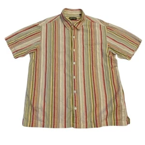 Orvis Hemd Herren groß gestreift 100% Baumwolle Knopfleiste Kurzarm Made in India - Bild 1 von 11