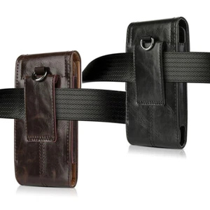 Leather Mobile Phone Covers Case holder Pouch Flip Belt Clip for Smart Phone - Picture 1 of 22