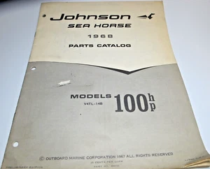 Reproduction Johnson 1968 V4TL-14B 100 HP Parts Catalog REPRINT.. - Picture 1 of 5