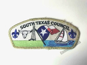 Vintage BSA South Texas Council Boy Scouts cucire ferro su toppa ricamata - Foto 1 di 2