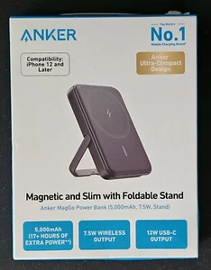 Anker MagGo 5000mAh 7.5W Power Bank with Kickstand - Black - Picture 1 of 5