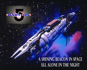 mouse mat featuring an image of Babylon 5 station from much missed TV series - Picture 1 of 1