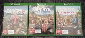 Far Cry 4,5 & New Dawn Xbox One Like New - Picture 1 of 3