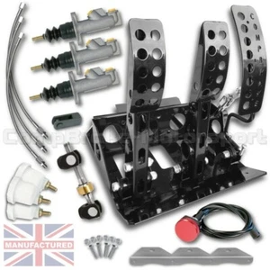 KIT COMPLETO DE CAJA DE PEDALES HIDRÁULICOS FORD ESCORT MK1 MK2 MONTADA EN EL PISO - Imagen 1 de 7