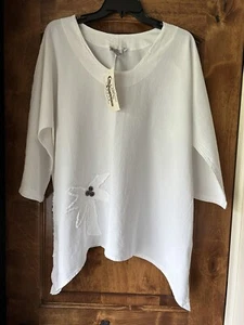 NWT! Women’s Cotton Swim Cover-Up Top For Casual Or Beach Wear Size Medium - Picture 1 of 8