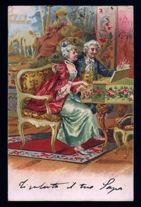 alte Postkarte-Post Card-DONNA-WOMAN-LADY-DEKO' LIBERTY KOSTÜME MODE 6 - Bild 1 von 2