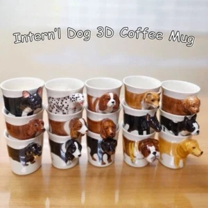 Taza de cerámica hecha a mano 3D para perros 10 oz taza de café microondas apta para lavavajillas linda_A - Imagen 1 de 27