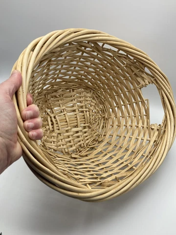 Vintage Mini Laundry Wicker Basket For Kids Children Cover