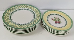 Villeroy Boch 5 platos de postre de valencia de jardín francés y 5 platos de ensalada naranja - Imagen 1 de 10