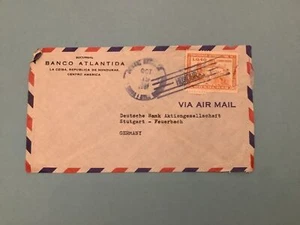 Honduras 1961 Banco Atlantida Air Mail Banking Stamps Cover R41548 - Picture 1 of 3