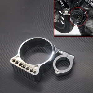 Soporte de reubicación Speedo de montaje lateral cromado 39 mm/16" Harley Sportster 883 1200 - Imagen 1 de 9