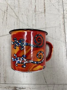 Smaltum Enamelware Red Mug Colorful 6 oz Praha Czech Republic - Picture 1 of 8