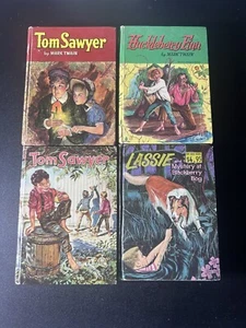 Vintage Childrens Classic books- Tom Sawyer, Huckleberry Finn and Lassie- Twain - Picture 1 of 6