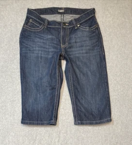 Cabela's Women's Denim Capris 12 regular Embroidered Pockets W 33 Blue 2-06 - Picture 1 of 11