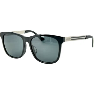 Gucci GG0695SA Mens Plastic Sunglass 001 Black Ruthenium w Gray 56-17 Italy - Picture 1 of 6