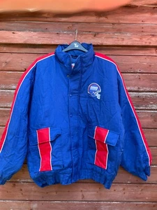 LOGO ATHLETIC NEW YORK GIANTS BLUE QUILTED VINTAGE JACKET MEN'S USED SIZE XL SC1 - Picture 1 of 4