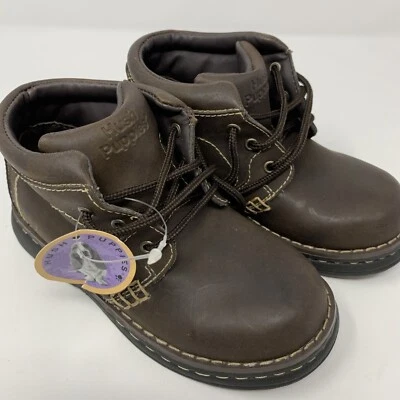 HUSH PUPPIES Niño Juvenil Talla 12.5 M Botas Marrón Con Cordones “Botas Nuevas” ¡Con Etiquetas! Foto 1 de 4