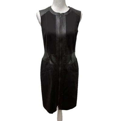 W By Worth Sheath Dress Womens Small Black Edgy Professional Career Business - Image 1 of 4