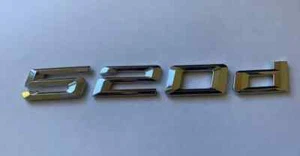 CHROME 520d BADGE FOR REAR BOOT OF CAR FITS 5 SERIES MODELS - Picture 1 of 1