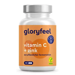 Vitamin C (gepuffert) + Zink - 365 Kapseln - 100% vegan, pflanzlich fermentiert - Bild 1 von 8