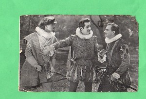 Milton sills/Wallace Beery/Lloyd Hughes  Cuban 1920's Postcard  very rare 