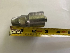 MP-08-08W 1/2" Hose x 1/2" NPTF Male Pipe Hydraulic Hose Fitting New - Picture 1 of 7