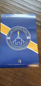 2019 LOS ANGELES RAMS FINAL GAME AT LA MEMORIAL COLISEUM DECEMBER 29 POSTER SGA - Picture 1 of 1
