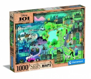 Rompecabezas Clementoni 1000 piezas - Disney Story Maps - 101 Dálmatas - Imagen 1 de 1
