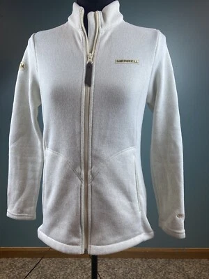 Merrell Women’s Fitted Full Zip Fleece Jacket Women’s Size Small Oatmeal - Image 1 of 4