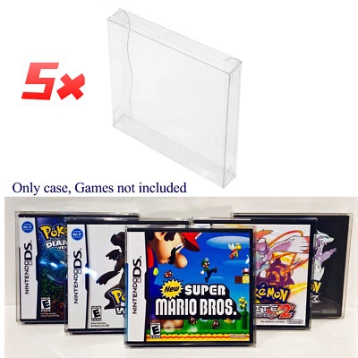 5 Box Protectors For NINTENDO DS Video Games (NTSC ONLY, NOT PAL) Clear Cases - Image 1 of 4