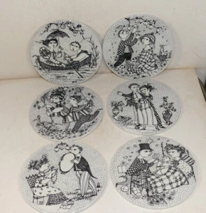 NYMOLLE Bjorn Wiinblad - 6 July to December Month Plates - Picture 1 of 1