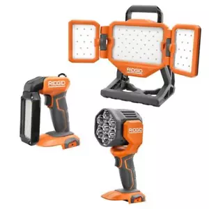 Ridgid 3-Werkzeug Combo-Kit 18 Volt kabellos mit LED Hybrid Panel Licht nur Werkzeuge - Bild 1 von 12