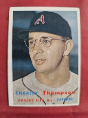 1957 Topps #142 Charley Thompson VG+ Kansas City A's - Image 1 of 2