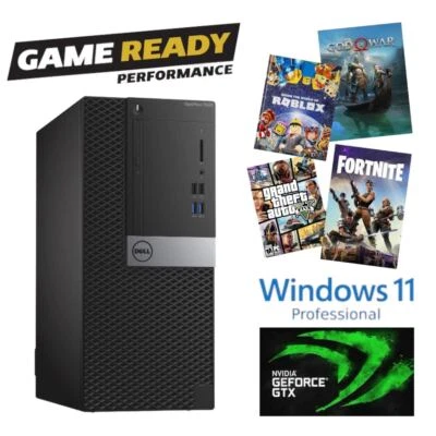 GAMING Dell i7 Desktop Computer PC RX550 up to 32GB RAM 2TB SSD WIN10 WIFI - Image 1 of 4