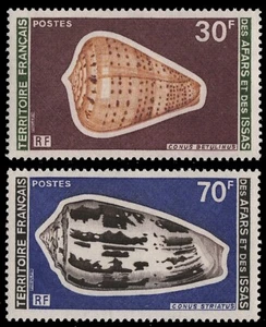 Afar und Issa 1977 - Mi-Nr. 165-166 ** - MNH - Meeresschnecken / Marine snails - Bild 1 von 1