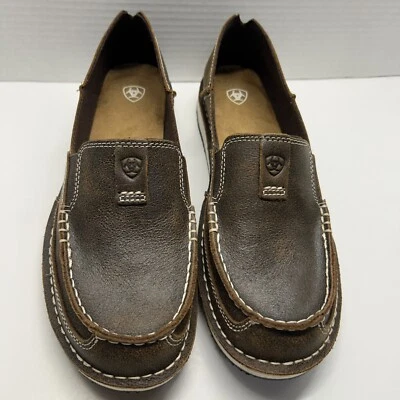 Ariat Women’s Leather Shoes Brown Size 11 Casual Slip-on Loafer - Image 1 of 4