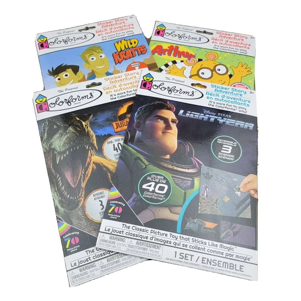 Colorforms Jurassic World Sticker Story Adventure Set 0ver 40 Forms 2019 New/pac