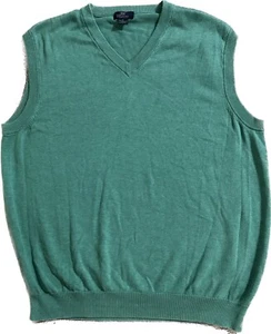 346 BROOKS BROTHERS 100 % SUPIMA BAUMWOLLE KELLY GRÜN PULLOVER WESTE GR. L OSTERN ST P - Bild 1 von 5