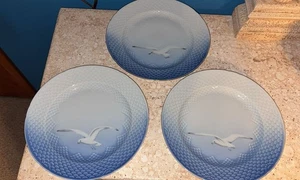 BING & GRONDAHL Seagull Dinner Plate 10.25” - Gold Trim 624 Set Of 3 - Picture 1 of 7