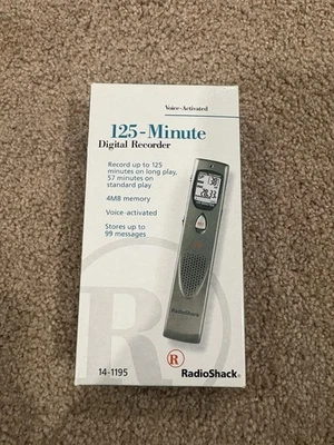 Radio Shack Digital Voice Recorder  Voice Activated 14-1195 In Box VOX - Image 1 of 3