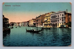 Antike Italien AK Venezia Canal Grande VENEDIG Boote 1913 - Bild 1 von 2
