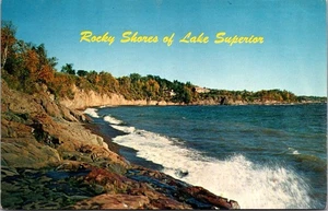 Rocky Shores of LAKE SUPERIOR c1961 Postcard - Picture 1 of 2