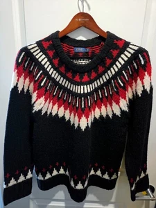 Polo Ralph Lauren Southwestern Design Wolle Alpaka Pullover Selten Damen Brandneu L - Bild 1 von 7