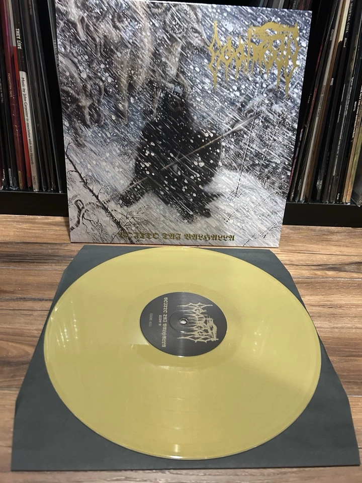 Goatmoon – Voitto Tai Valhalla LP 2019 [Gold] Vinyl GBK Horna Peste Noire NSBM - Image 1 of 4