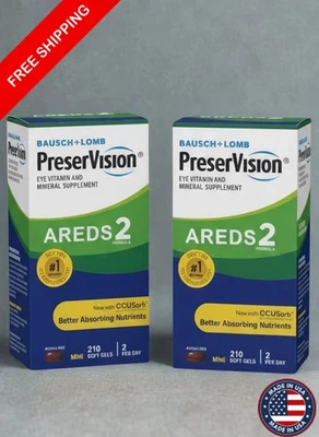 Preservision AREDS 2 / 210 Count Eye Vitamin Mini Soft gels | 2 Pack | EXP 2027 - Image 1 of 3
