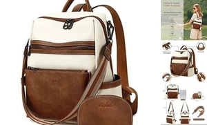 Leather Backpack Purse for Women Designer Ladies Shoulder Bag Fashion Faux - Picture 1 of 7