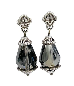Brighton Filigree Faceted Briolette Dangle Pierced Earrings - Picture 1 of 10