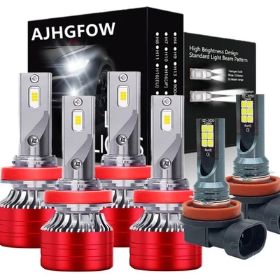 For Infiniti EX35 EX37 QX50 LED Headlight Kit Hi/Lo Fog Beam Bulbs Super Bright - Image 1 of 4