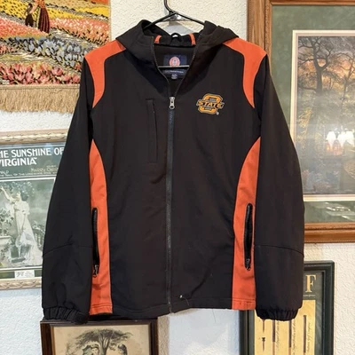 Vintage 90s GIII Carl Banks Oklahoma State Mens Black Nylon Lined Jacket Size XL - Image 1 of 4