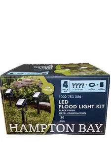 Hampton Bay Low Voltage LED Outdoor Flood Light Kit Black +Transformer (4-Pack) - Picture 1 of 1